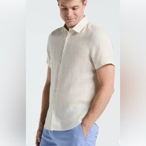 Perry Ellis Blue Linen Casual‎ Shirt